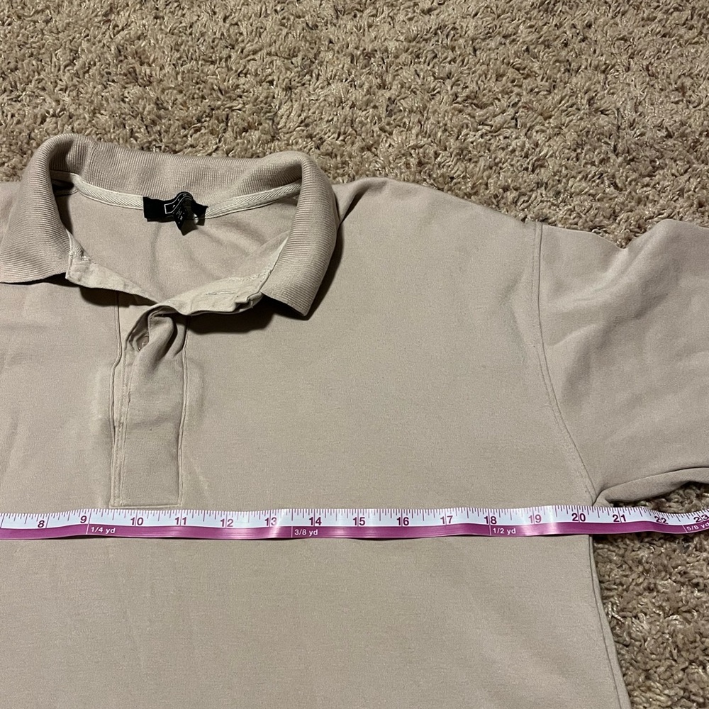 AYR Women’s M The Cool Polo Pima Cotton Beige Neutral - Picture 3 of 5